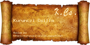 Kurunczi Csilla névjegykártya